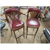 Image 1 : two antique high chair bar stools