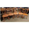 Image 1 : Set of 4 wooden kitchen chairs