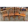 Image 6 : Set of 4 wooden kitchen chairs