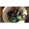 Image 3 : Bag of keys, cord, hard hat, ,osc srprays in buckets