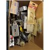 Image 3 : box of electrician parts face plates , fixtures