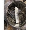 Image 3 : 4 pails of hardware nails , screws , and misc , wood tools