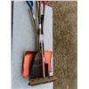 Image 1 : push broom , metal shovel , winter brush , plastic broom