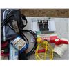 Image 2 : paint brushes , carry bags , extension cords , ratchet , 2" shut off valve