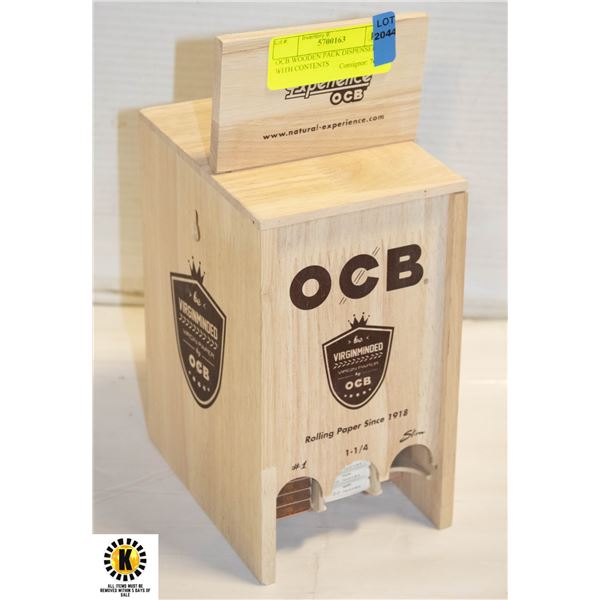 Ocb Wrapper OCB WOODEN PACK DISPENSER WITH CONTENTS
