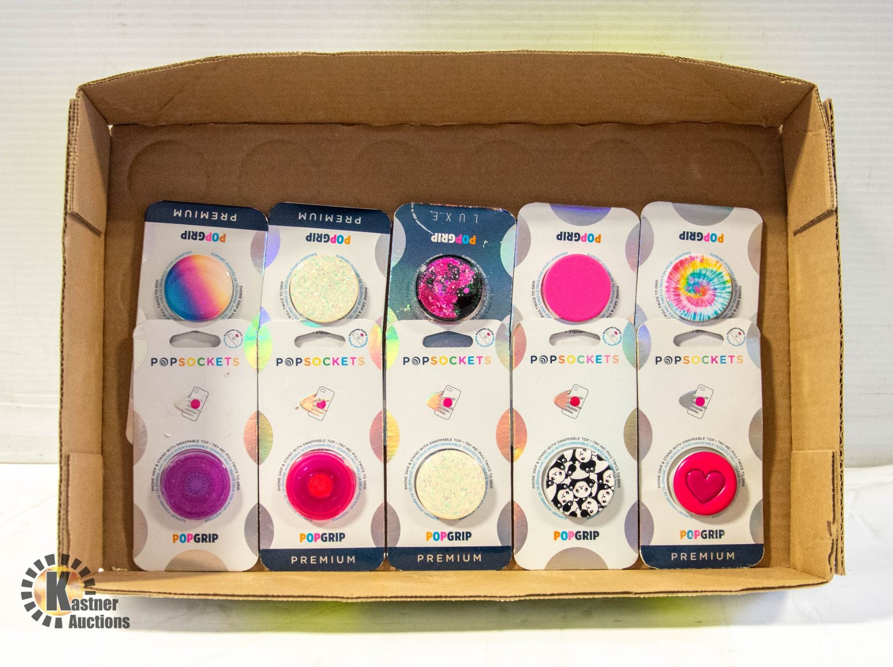 FLAT WITH 10 PREMIM POP SOCKET PHONE GRIPS