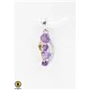 Image 1 : #11-PURPLE AMETHYST & CZ PENDANT