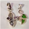 Image 1 : JP1027-346 SILVER LOT OF 2 GEMSTONE PENDANT