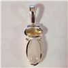 Image 1 : JP1027-342 SILVER MOONSTONE CITRINE PENDANT