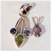 Image 1 : JP1027-320 SILVER LOT OF 2 IOLITE PERIDOT