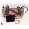 Image 1 : FOSSIL BAG, PURPLE FLUFFY CHANGE PURSE &