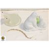 Image 1 : TWO POLAR BEAR PARTYLITE TEALIGHT HOLDERS
