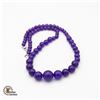 Image 1 : #287-NATURAL PURPLE JADEITE NECKLACE 17"