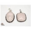 Image 1 : #53-NATURAL PINK ROSE QUARTZ  PENDANT