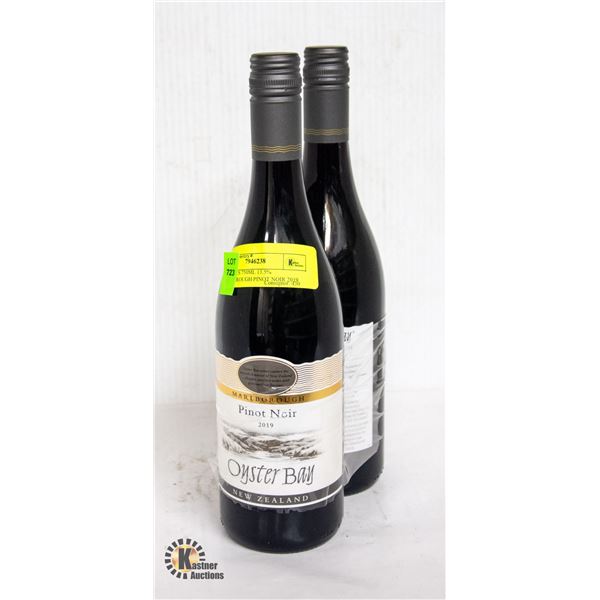 2 BOTTLES 750ML 13.5% MARLBOROUGH PINOT NOIR 2019