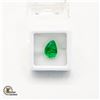 Image 1 : ONE PEAR CUT ENHANCED NATURAL EMERALD