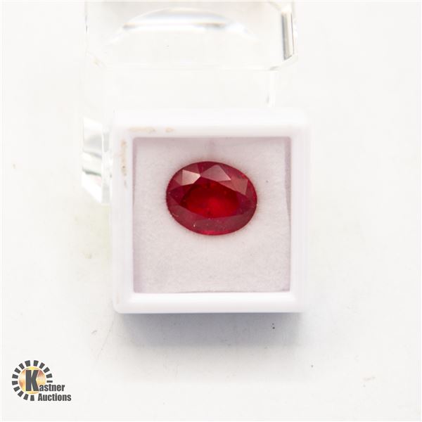 ONE OVAL CUT ENHANCED NATURAL RUBY