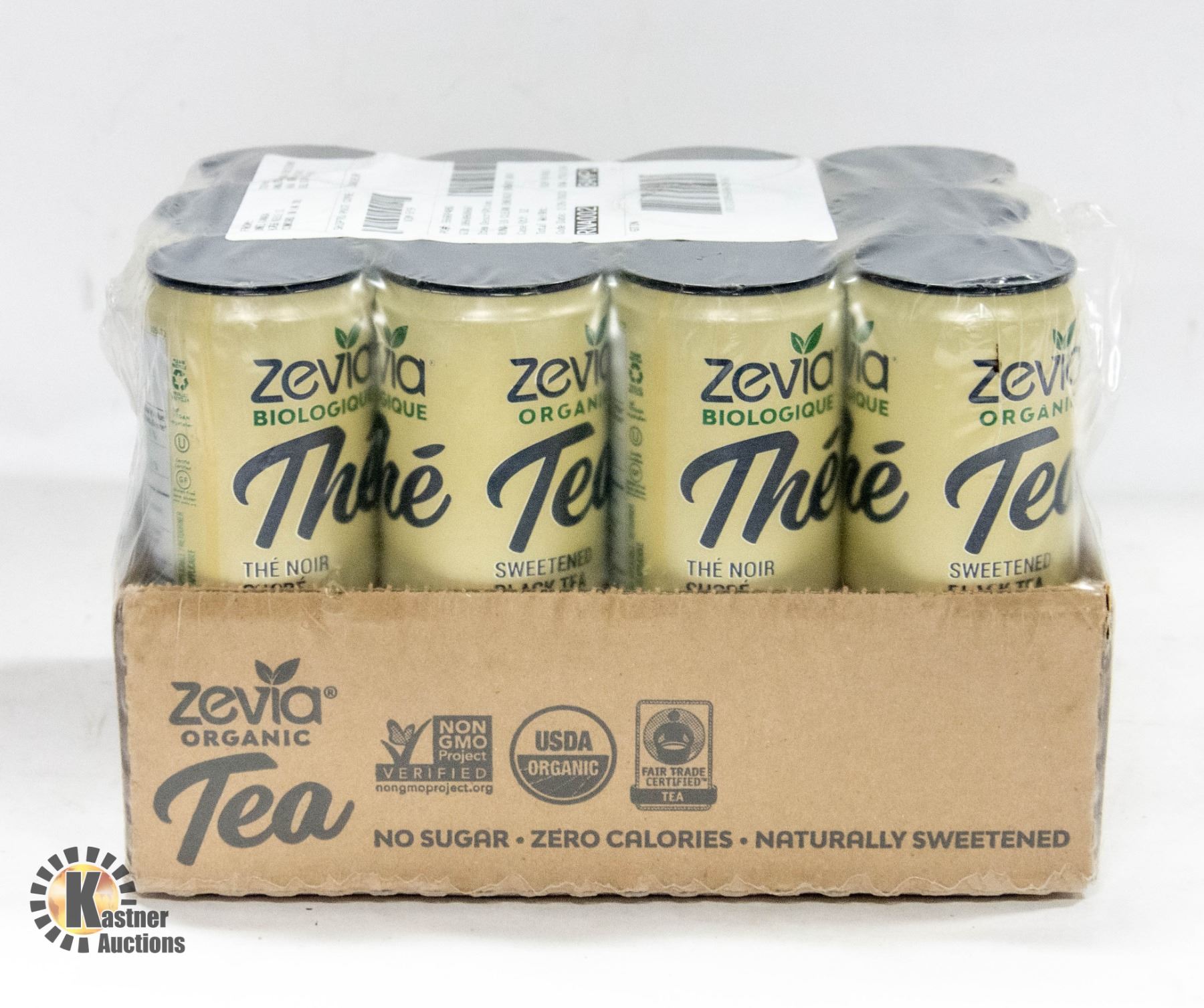 NEW CASE OF 12 ZEVIA ORGANIC TEA - SWEETENED BLACK