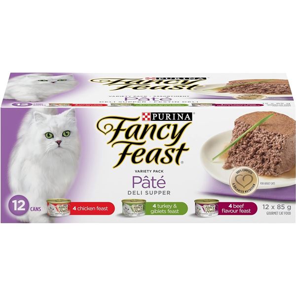 NEW CASE OF 12 CANS OF PURINA FANCY FEAST WET CAT