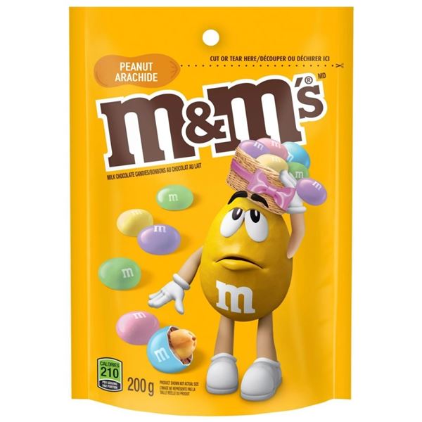 NEW 4 PACK OF 200G BAGS OF M&M'S PEANUTS