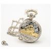 Image 1 : BRAND-NEW TWO-TONE POCKET WATCH WITH TRAIN