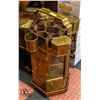 Image 1 : 2FT TALL ASIAN BRASS TALL CURIO FOOD TEA CART DIM