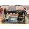 Image 2 : ANTIQUE SINGER SEWING MACHINE WITH CABINET