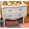 Image 1 : CURVED WHITE 2 DRAWER DRESSER 32" X 16" X 30"