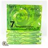 Image 1 : 4PK OF 7 COLOR CHANGING LED PLASTIC ROLLING TRAYS;