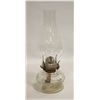 Image 1 : SMALL CLEAR WALL HANGER OIL LAMP WITH CHIMNEY