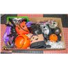 Image 1 : LARGE BOX OF HALLOWEEN DECOR, COSTUMES,