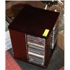 Image 1 : WOOD 360 SWIVEL RACK W/ 60 MUSIC CD'S