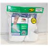 Image 1 : WHITE CREW SOCKS 12-16 SIZE 6-PACK NEW SEALED