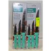 2 NEW SEALED 3 PACKS KNIFE SETS TEAL STAINLESS