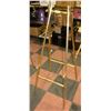 Image 1 : BRASS COLORED EASEL DOUBLE SIDED H-55.5"