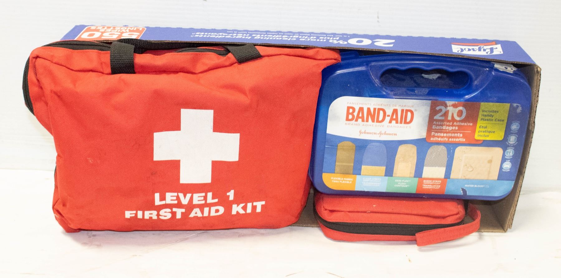 LEVEL 1 FIRST AID KIT PLUS LARGE BAND-AID KIT AND