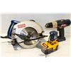 RYOBI 18V CORDLESS SKILL SAW & RYOBI DRILL WITH