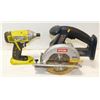 Image 1 : RYOBI 18VOLT CORDLESS SAW AND IMPACT WRENCH