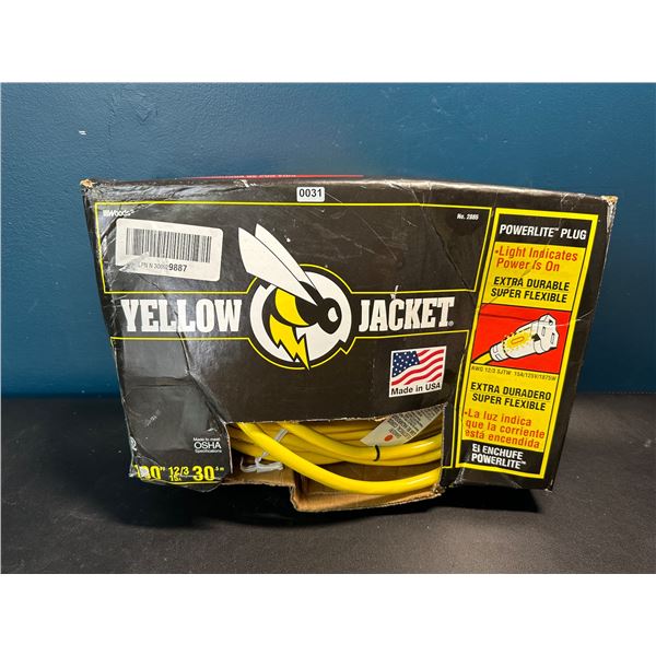 Lot of 1 100FT Yellow Jacket Extension Cord with Power Light Indicator!