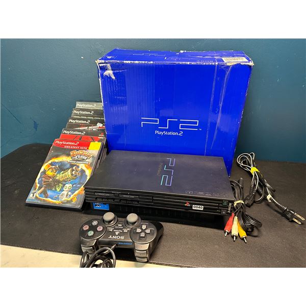 Lot of 1 Sony Playstation 2 COMPLETE WITH BOX and GAMES!