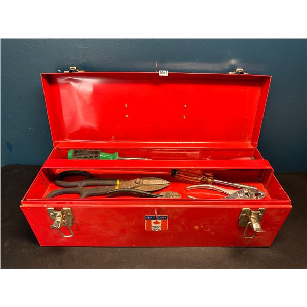 Lot of 1 Red Tool Box - USED