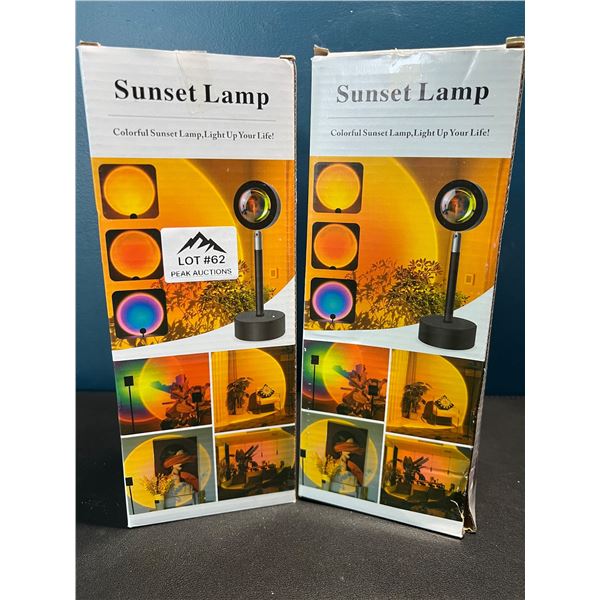 Lot of 2 USB Atmosphere Sunset Lamps