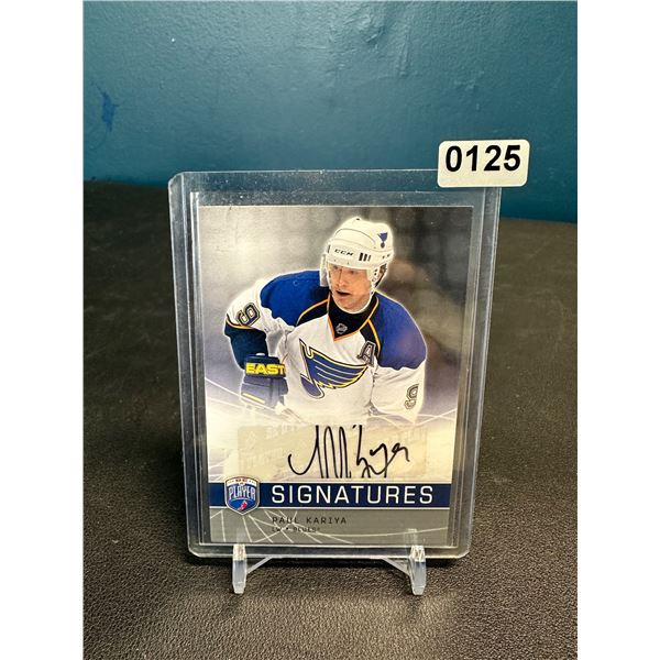 Lot of 1 Hockey Card Paul Kariya Auto - Blues