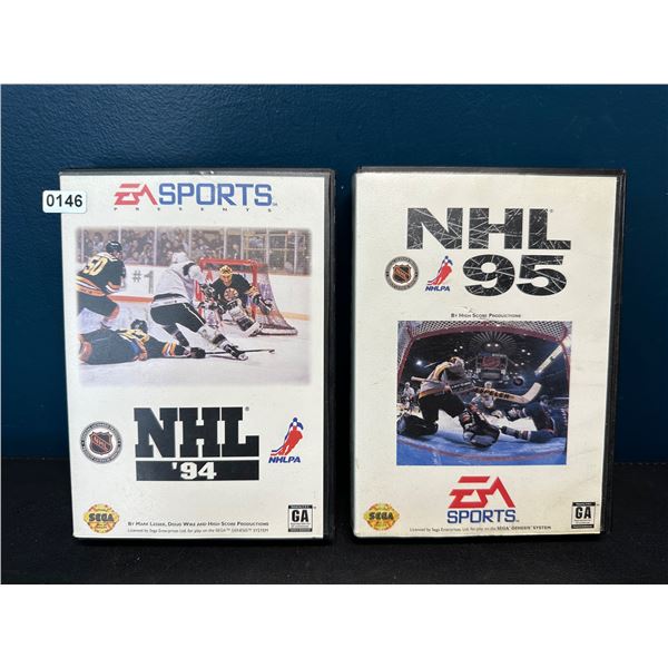 Lot of 2 Sega Games NHL '94 and NHL '95