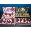 Image 1 : Lot of 6 Vintage British Columbia License Plates - Collectible!