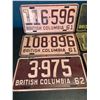 Image 2 : Lot of 6 Vintage British Columbia License Plates - Collectible!