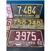 Image 3 : Lot of 6 Vintage British Columbia License Plates - Collectible!