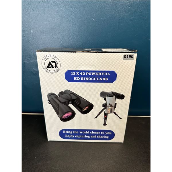 Lot of 1 12x42 HD Binoculars