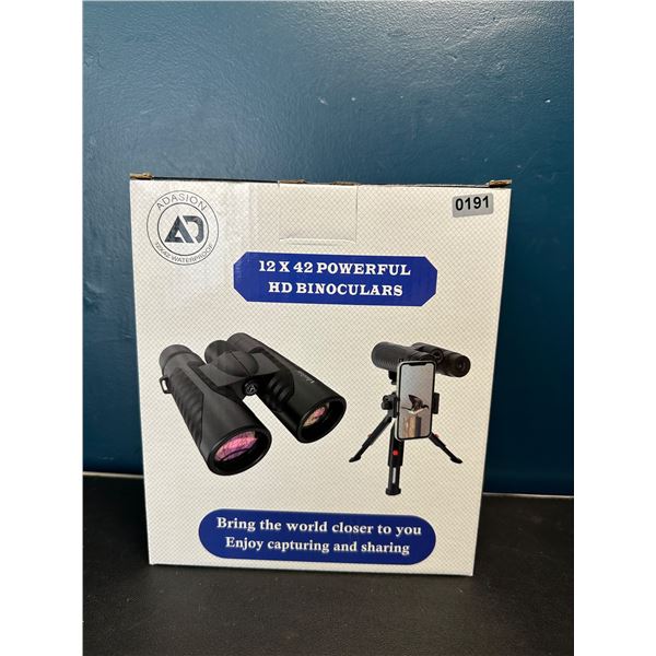 Lot of 1 12x42 HD Binoculars