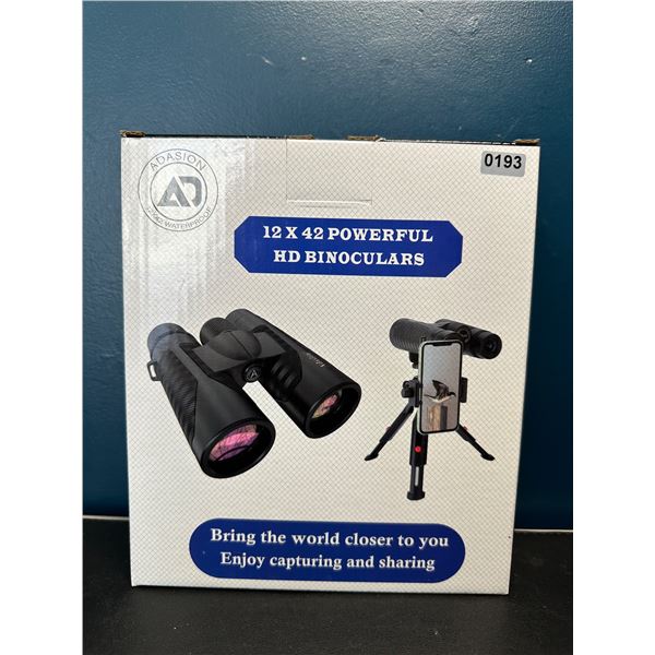 Lot of 1 12x42 HD Binoculars